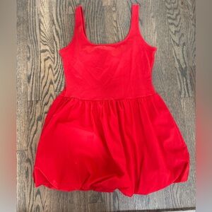 Mango Red Bubble Mini Dress